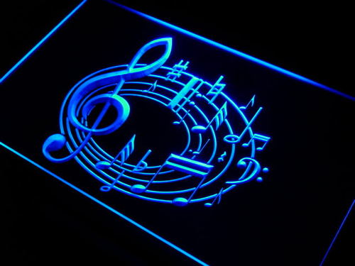 Music Notes Bar Beer Neon Light Sign